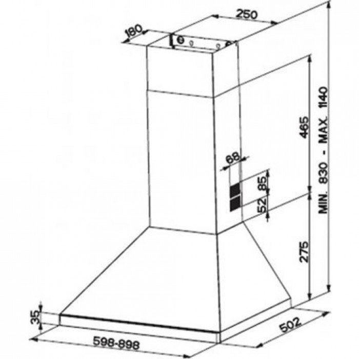 Витяжка купольна Faber Strip EG8 PB BK/BRA A60