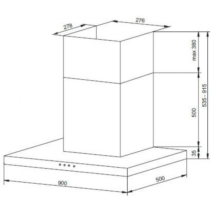 Витяжка Т-подібна/настінна Hansa OKP931TH