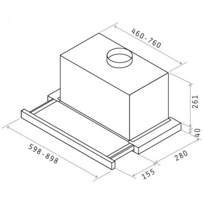 Витяжка телескопічна Elica ELITE 26 IX/A/90