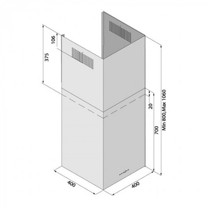 Витяжка декоративна Fabiano Quadro Isola Silence+