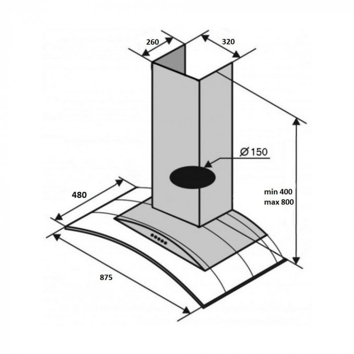 Витяжка декоративна Elegant HE 9A3