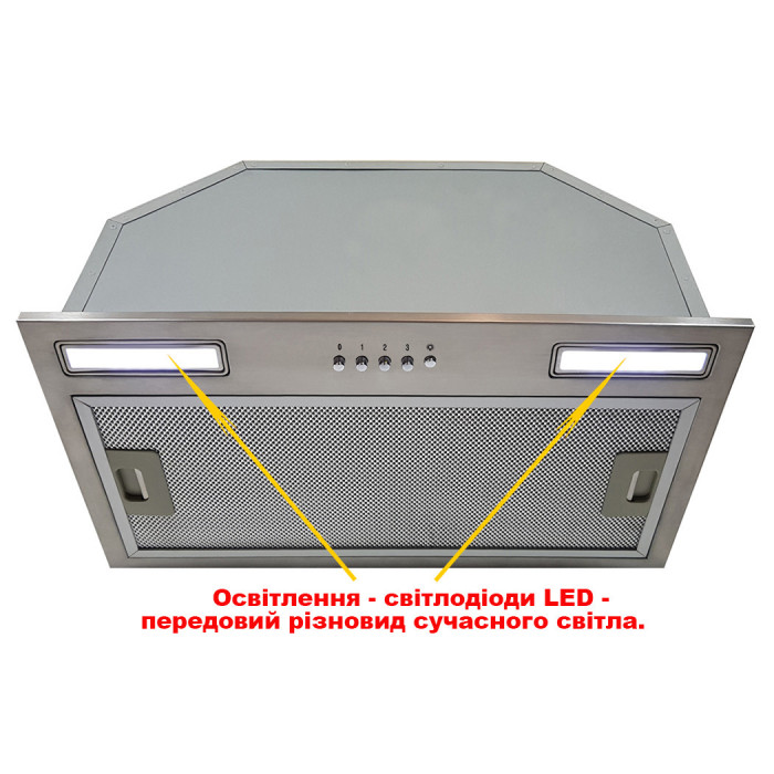 Витяжка вбудована LUXOR Hausgerate Jet F 60 SS 1450 LED
