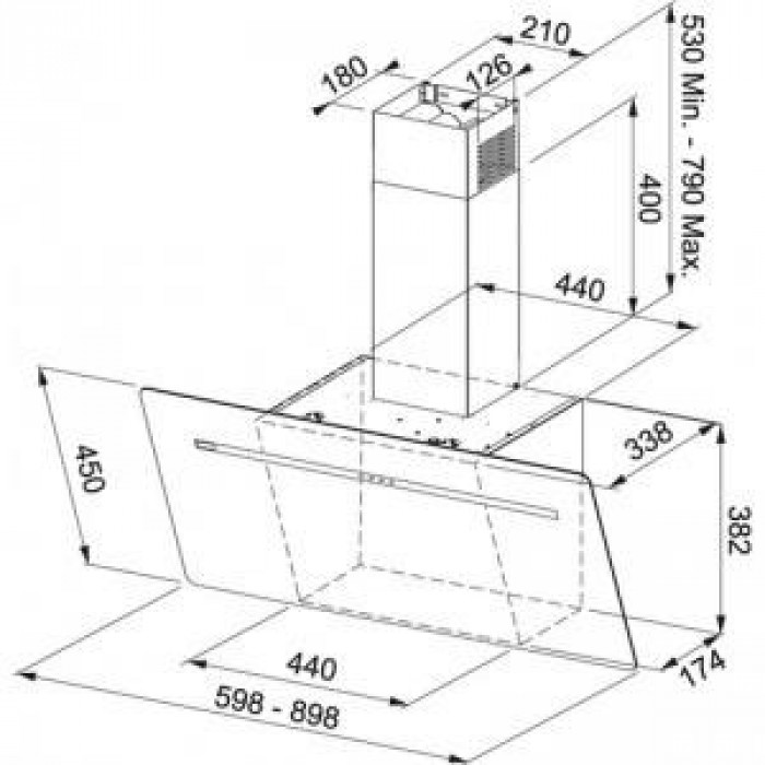 Витяжка похила Franke SMART FPJ 905 V BK BG (110.0441.355)