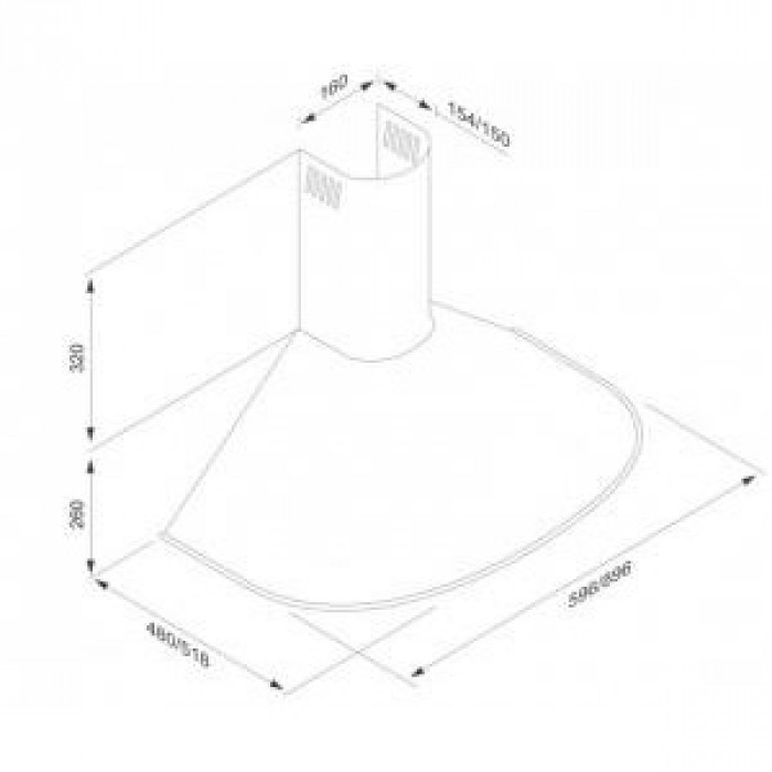 Витяжка купольна KERNAU KCH 1261 X