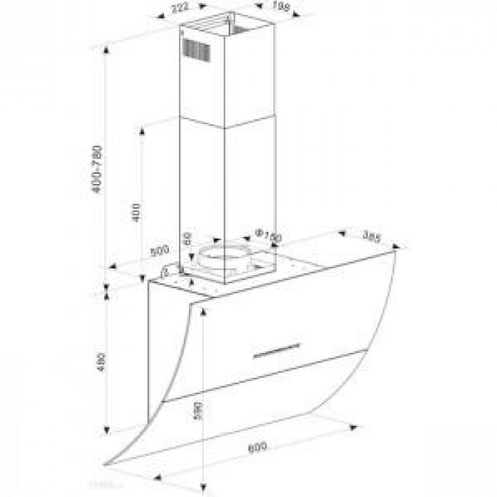 Витяжка похила KERNAU KCH 5560 B Automatic