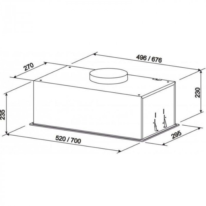 Витяжка вбудована Eleyus GEMINI 800 LED SMD 52 BL