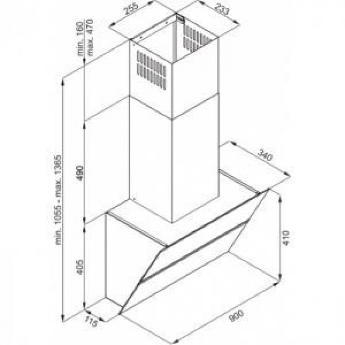 Витяжка похила KERNAU KCH 4891 W
