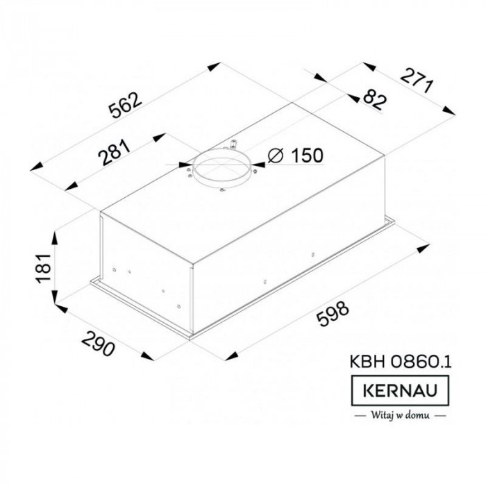 Витяжка вбудована KERNAU KBH 0860.1 W