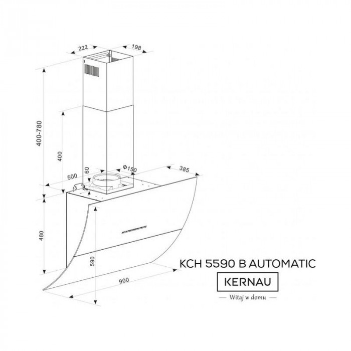 Витяжка похила KERNAU KCH 5590 B Automatic