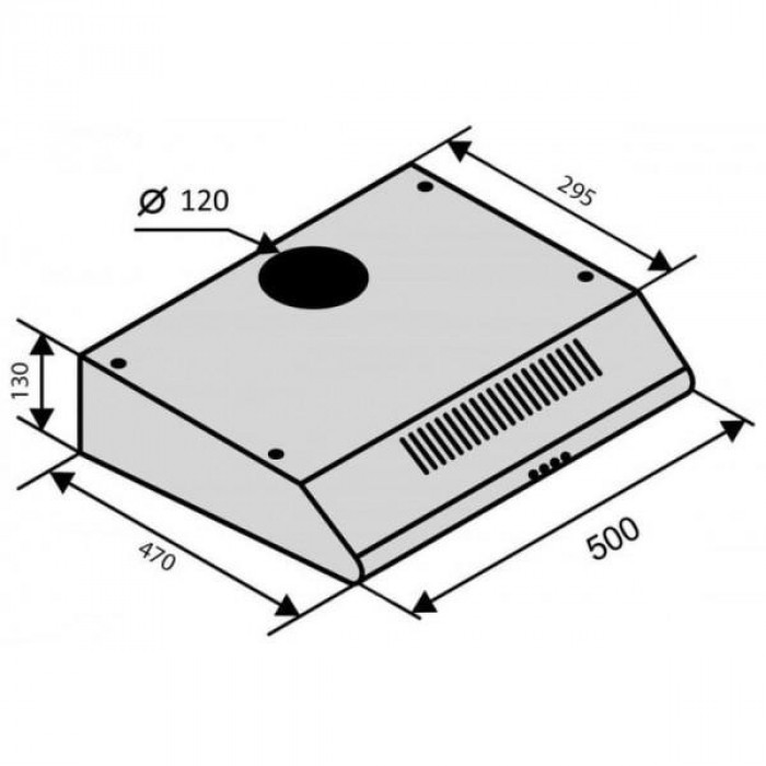 Витяжка пласка Ventolux ALDO 50 INOX