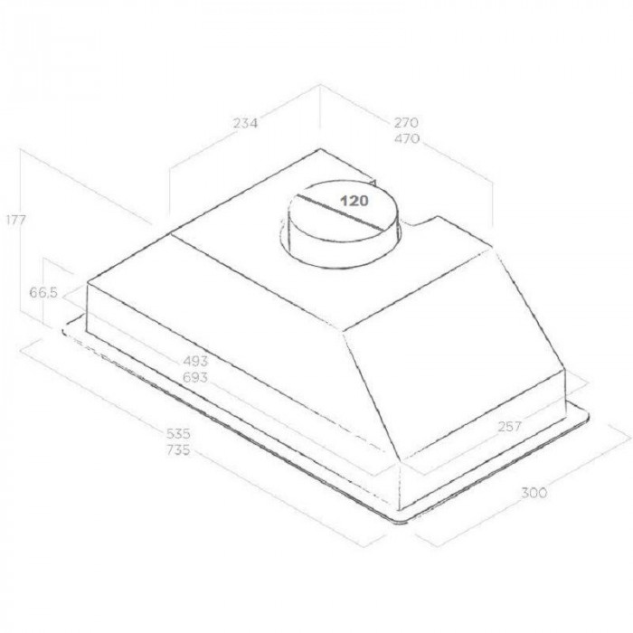 Витяжка вбудована Elica ERA C BL/A/52