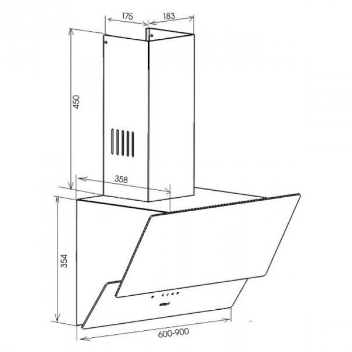 Витяжка похила Fabiano Prisma-A 60 Cream