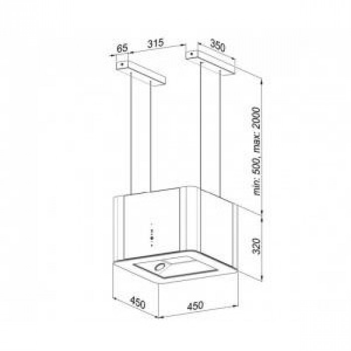 Витяжка декоративна KERNAU KCH 0745 W ISLAND