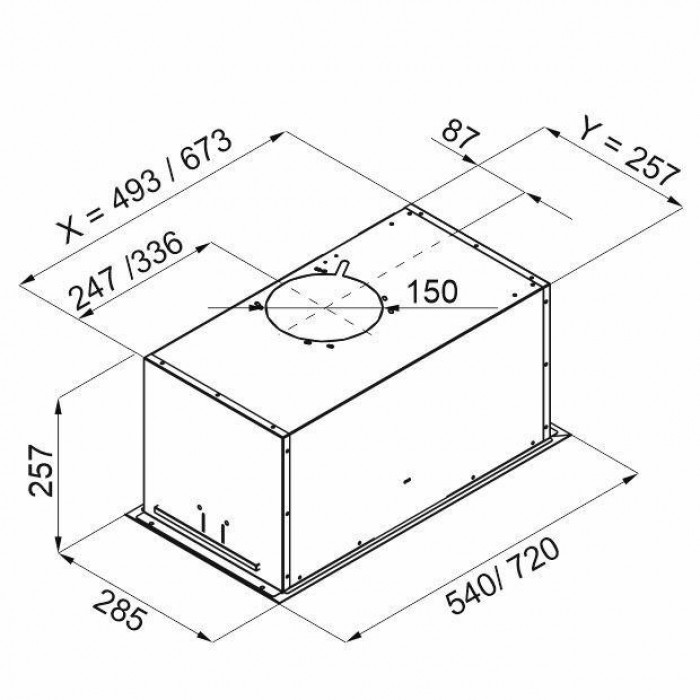 Витяжка вбудована Best Chef Loft box 1100 white 54 (4F493N2A7B)