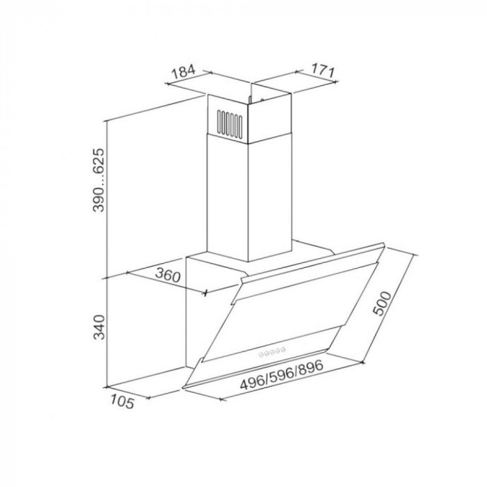 Витяжка похила Eleyus Focus 1000 50 BG