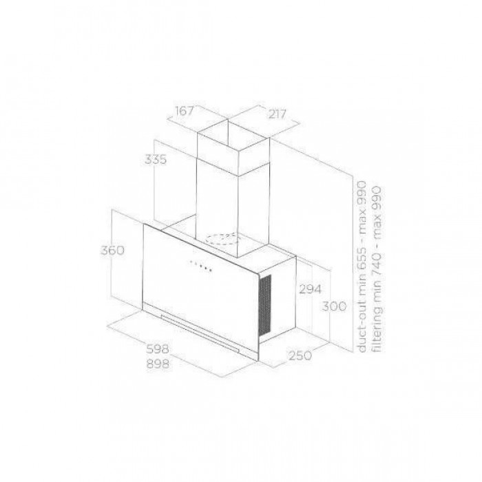Витяжка декоративна Elica APLOMB WH/A/90