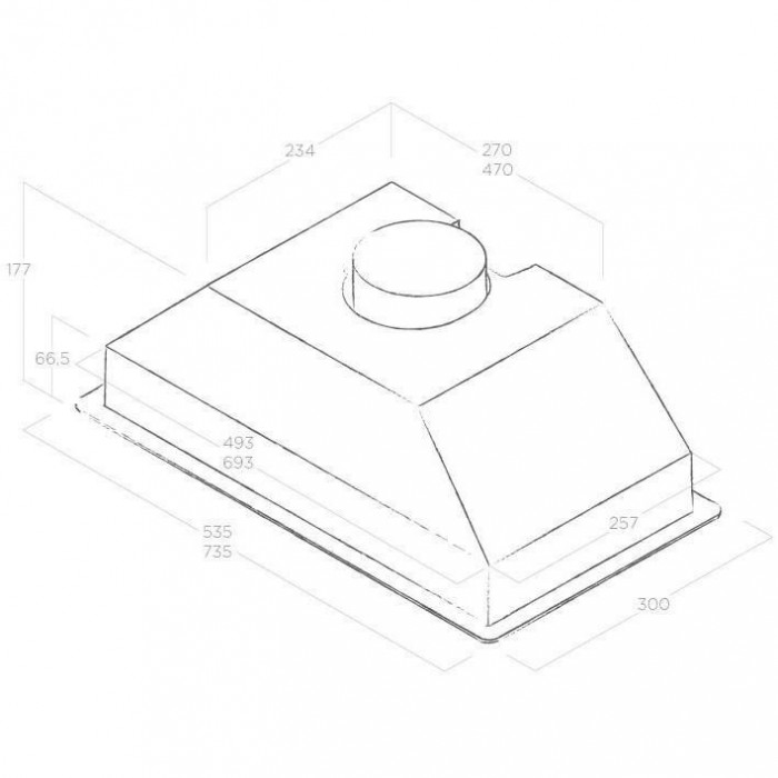 Витяжка вбудована Elica ERA S IX/A/72
