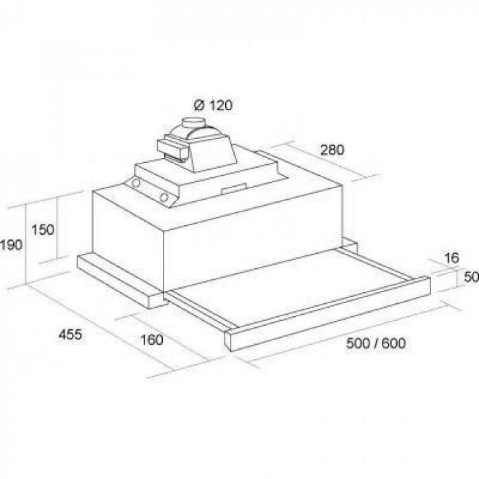 Витяжка пласка Borgio Gio 50 Ivory