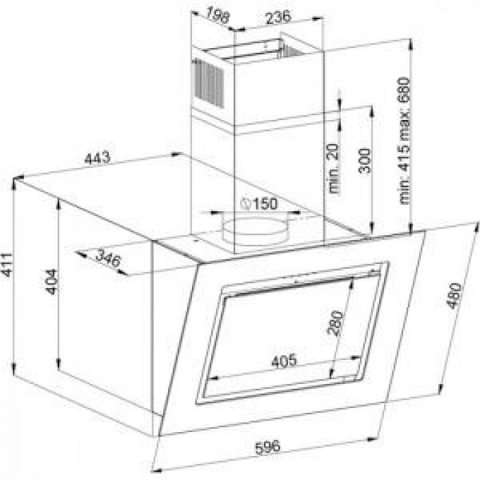 Витяжка похила KERNAU KCH 2192 B