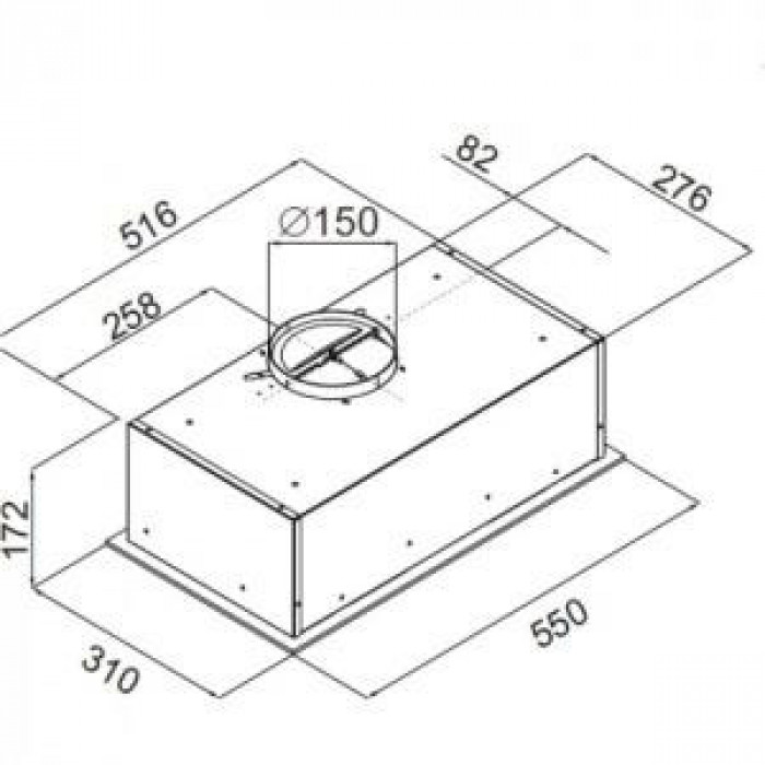 Витяжка вбудована KERNAU KBH 1060 B