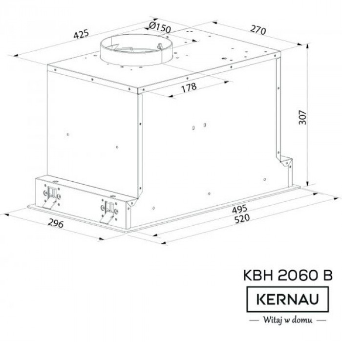 Витяжка вбудована KERNAU KBH 2060 B Glass