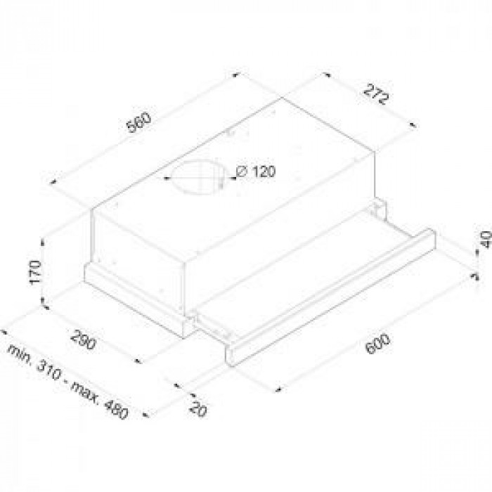 Витяжка телескопічна KERNAU KTH 10.161.2 B
