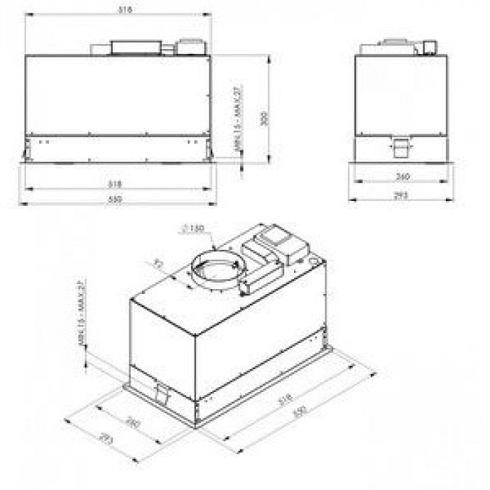 Витяжка вбудована Zirtal GH 60 IX
