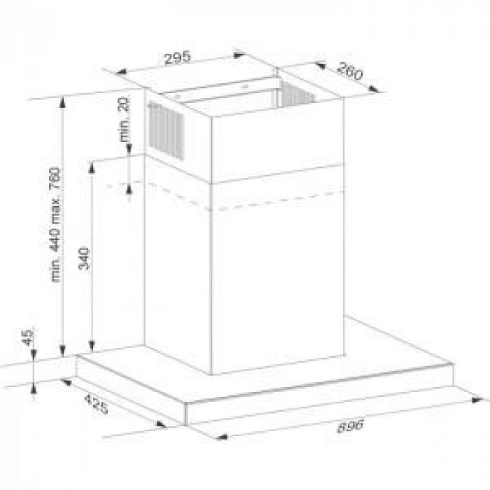 Витяжка Т-подібна KERNAU KCH 0990 B