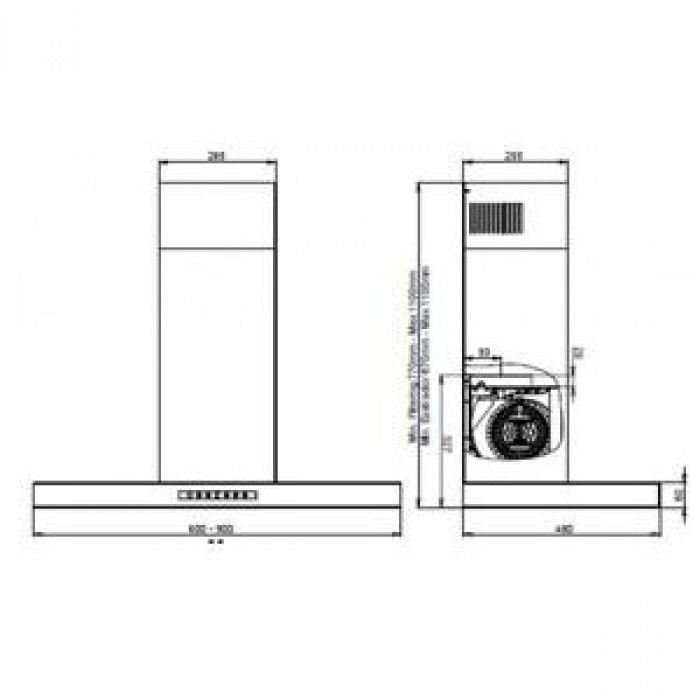 Витяжка Т-подібна Zirtal LEVEL 60 IX