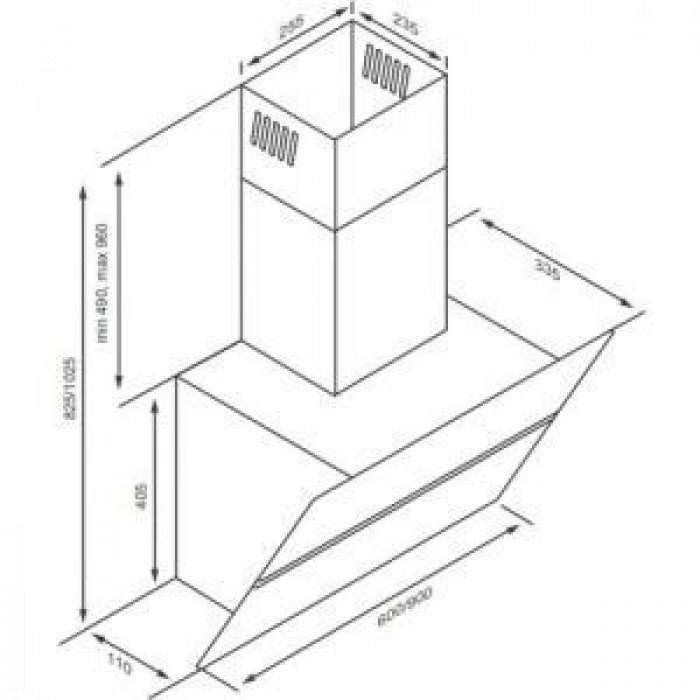 Витяжка похила KERNAU KCH 4860 W