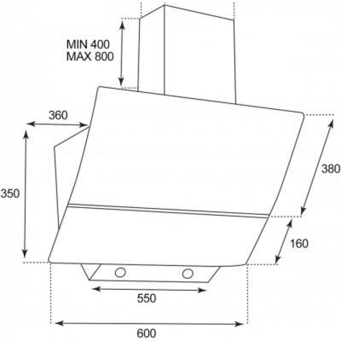 Витяжка похила Grunhelm GVN 1030 BX