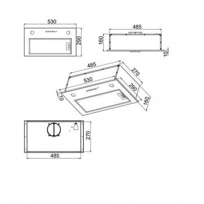 Витяжка вбудована KERNAU KBH 0660.1 X