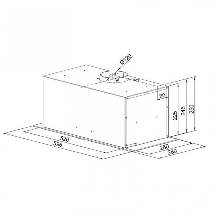 Витяжка вбудована GLOBALO APRICO 60.1 BlACK