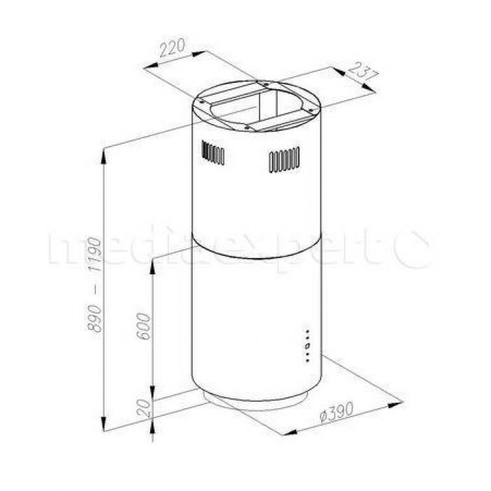 Витяжка декоративна VDB TUBE WHITE