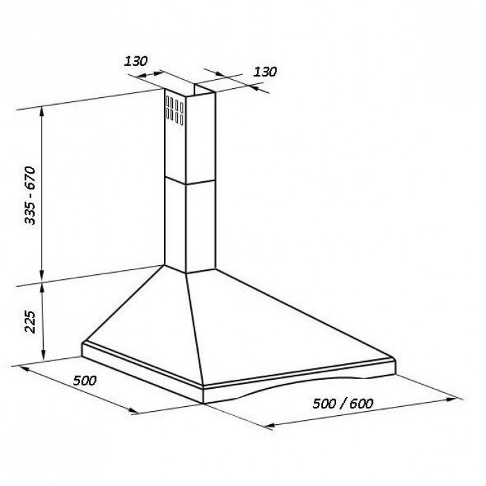 Витяжка купольна VDB INKA 60 JABLON CIEMNA