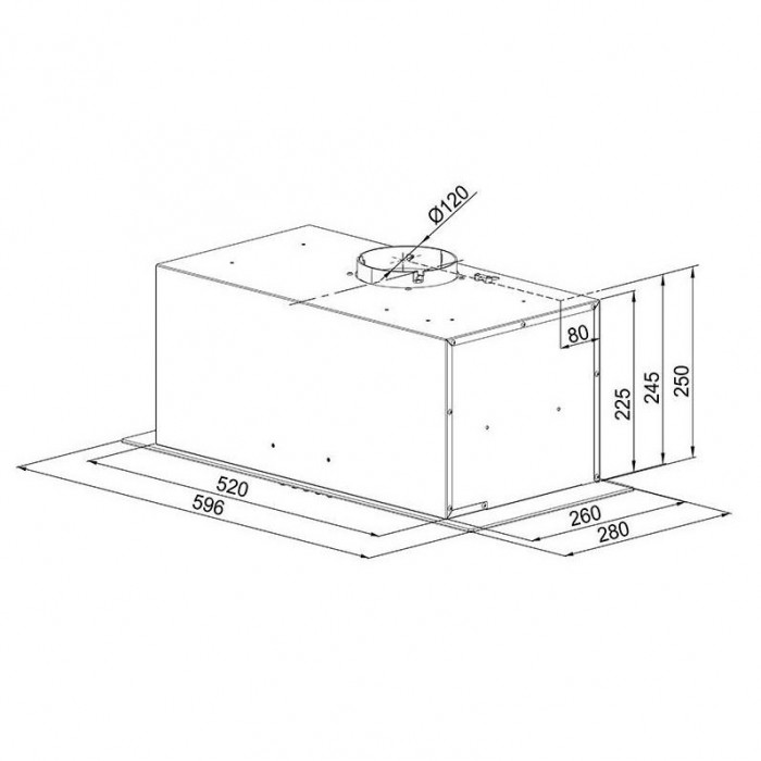 Витяжка вбудована GLOBALO Aprico 60.1 White