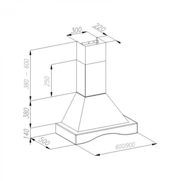 Витяжка купольна VDB Classic A 60 White