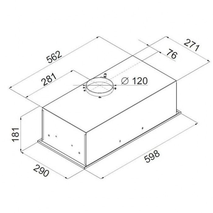 Витяжка вбудована VDB Smart Glass 60 Black