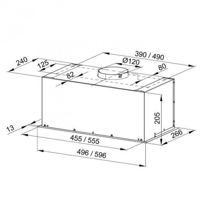Витяжка вбудована GLOBALO Delico 50.1 Inox