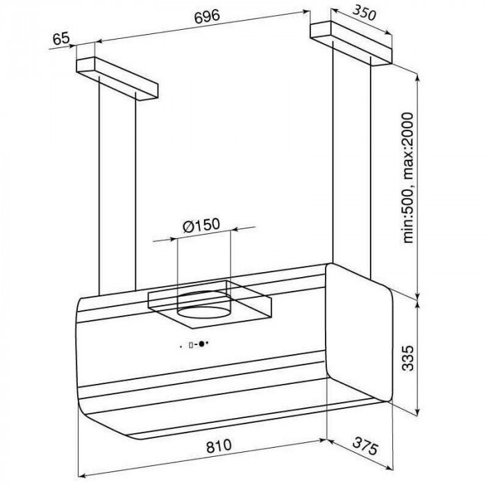 Витяжка декоративна GLOBALO Tudara 80.4 White