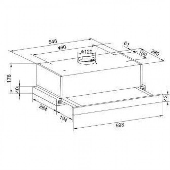 Витяжка телескопічна Amica OTP6233W