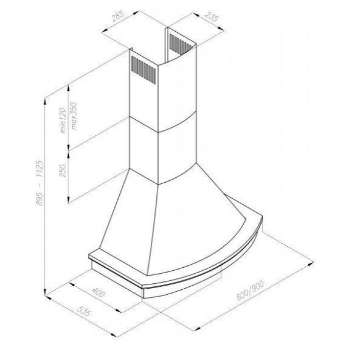 Витяжка купольна VDB Royal V 60 White