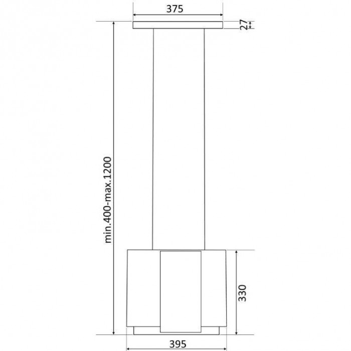Витяжка декоративна VDB ISLA GLASS BLACK