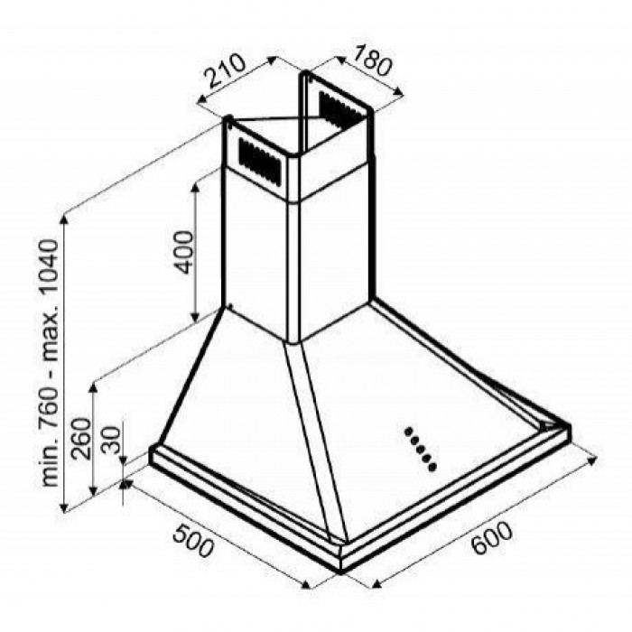 Витяжка купольна Amica OKC613RB