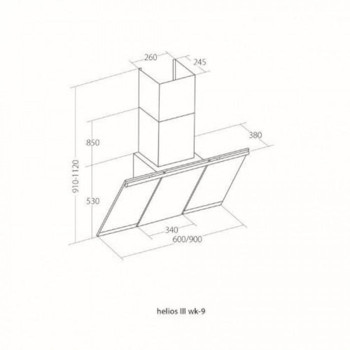 Витяжка похила AKPO WK-9 Helios III 60 white