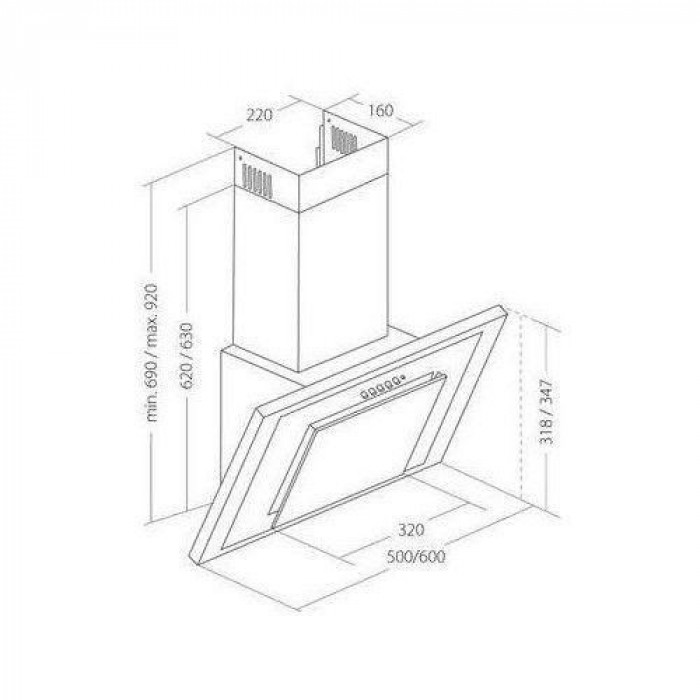 Витяжка похила AKPO WK-4 NERO 50 White
