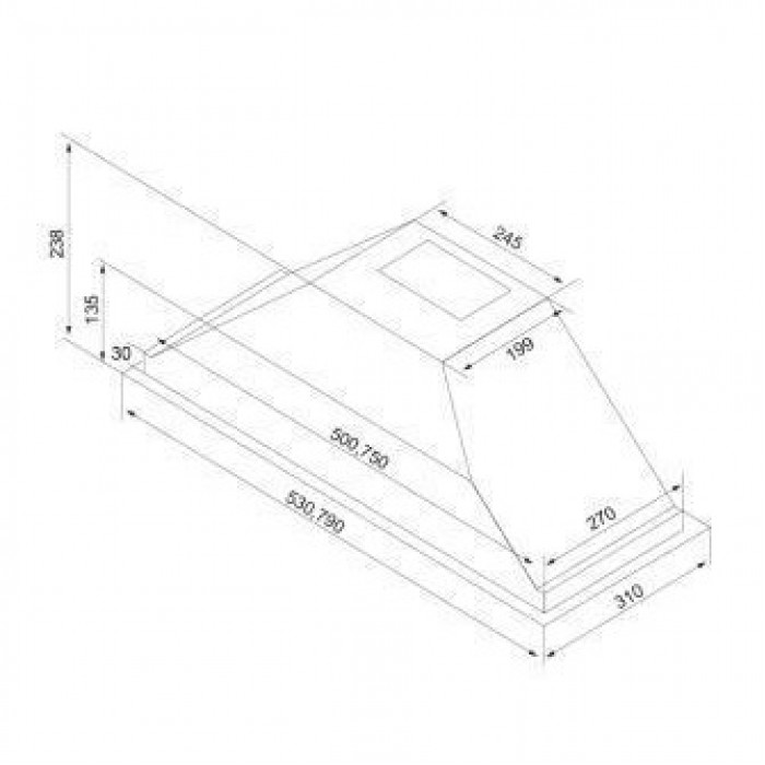 Витяжка вбудована Beko HNU51311SH