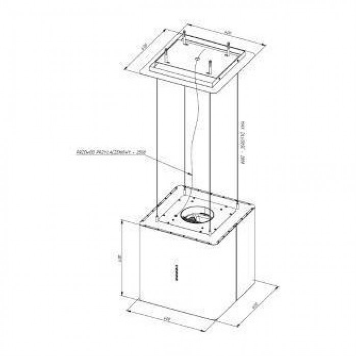 Витяжка декоративна AKPO WK-10 Coral Black