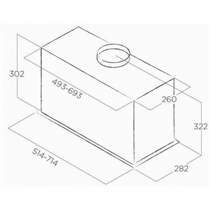 Витяжка вбудована Elica LANE GR/A/52
