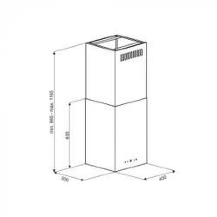 Витяжка декоративна VDB Cube W Black